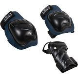 HUDORA Biomechanisches Protektoren Set Comfort blau/schwarz, Größe M