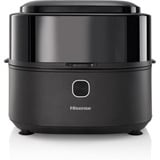 Hisense Heißluftfritteuse HAF1350DR schwarz, 1.350 Watt, Korb 6,7 Liter, mit Sichtfenster