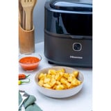 Hisense Heißluftfritteuse HAF1350DR schwarz, 1.350 Watt, Korb 6,7 Liter, mit Sichtfenster