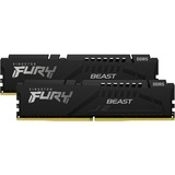 Kingston FURY DIMM 64 GB DDR5-5600 (2x 32 GB) Dual-Kit, Arbeitsspeicher schwarz, KF556C36BBEK2-64, FURY Beast, AMD EXPO