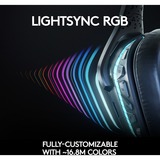 Logitech Gaming G935, Gaming-Headset schwarz, 7.1 Virtual Surround, Lightsync