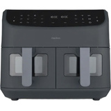 Medion Life P20 Doppel Heißluftfritteuse XXL MD11760 grau, 2.600 Watt, 2 Körbe je 4,35 Liter