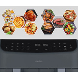 Medion Life P20 Doppel Heißluftfritteuse XXL MD11760 grau, 2.600 Watt, 2 Körbe je 4,35 Liter