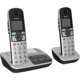Panasonic KX-TGE522GS, analoges Telefon silber/schwarz, Anrufbeantworter