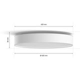 Philips HUE White Ambiance Devere Deckenleuchte, LED-Leuchte weiß