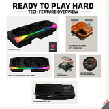 XFX Radeon RX 9070 XT OC Mercury RGB, Grafikkarte schwarz, RDNA4, GDDR6, 3x DisplayPort, 1x HDMI 2.1