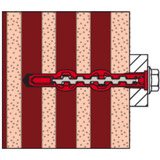 fischer Langschaftdübel HybridPower 10x90 T  rot/grau, 10 Stück