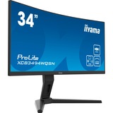 iiyama XCB3494WQSN-B1, LED-Monitor 86 cm(34 Zoll), schwarz, USB-C, WQHD, VA, HDR, 120Hz Panel