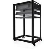 Alphacool ES 19" Open Frame Serverrack , Rack, Server-Gehäuse schwarz, 25 Höheneinheiten