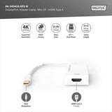 Digitus Mini DisplayPort auf HDMI Adapter / Konverter weiß, 4K, HDMI 2.0, DP 1.2, DP++ Dual-Mode