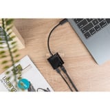 Digitus  USB Type-C Gigabit Ethernet Adapter schwarz, mit Power Delivery Unterstützung