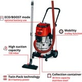EINHELL TE-VC 36/30 Li, Nass-/Trockensauger rot/silber, ohne Akku und Ladegerät