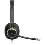 HP Poly Mission 825 kabelgebundenes Stereo-USB-Headset BULK schwarz, USB Type-C und Type-A, Kunstleder-Ohrpolster (Oberflächenmaterial)