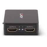Lindy 2 Port HDMI Splitter 18Gbps, kompakt schwarz