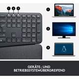 Logitech ERGO K860 Split for Business, Tastatur graphit, DE-Layout