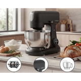 Medion Life Digitale Küchenmaschine MD12600 schwarz, 800 Watt, 4,6 Liter Schüssel, inkl. Fleischwolf