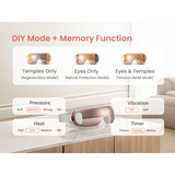 Renpho Augenmassagegerät Eyeris 3  roségold, Sprachsteuerung