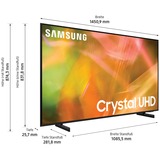 SAMSUNG GU-65AU8079, LED-Fernseher 163 cm(65 Zoll), schwarz, UltraHD/4K, HD+, SmartTV