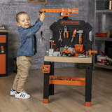 Smoby Black+Decker Werkbank mit Kran, Kinderwerkzeug 