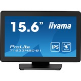 iiyama ProLite T1633MSC-B1, LED-Monitor 39.5 cm (15.6 Zoll), schwarz, FullHD, IPS, Touchscreen, HDMI, DisplayPort