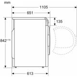 Bosch WQB246C40 Serie 8, Wärmepumpen-Kondensationstrockner weiß