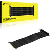 Corsair Premium PCIe 4.0 x16 Verlängerungskabel 90° schwarz, 30cm, Buchse abgewinkelt