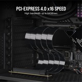 Corsair Premium PCIe 4.0 x16 Verlängerungskabel 90° schwarz, 30cm, Buchse abgewinkelt