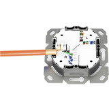 Digitus CAT.6A Datenanschlussdose, Unterputz, geschirmt, 1x RJ-45 LSA weiß, Klasse EA, 8 Richtungen