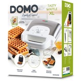 Domo Tasty Waffle XL, Waffeleisen weiß/edelstahl, 900 Watt