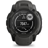 Garmin Instinct 2X Solar, Smartwatch dunkelgrau, 55 mm, Silikon-Armband