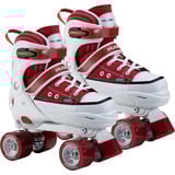 HUDORA Roller Skates Gr. 32-35, Rollschuhe rot/weiß, Sneaker-Look