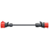 go-e Adapter für Gemini flex 11 kW, CEE rot Drehstrom 16A > CEE rot 32A schwarz, 30cm