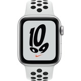 Apple Watch SE, Smartwatch silber/hellgrau, 40mm, Nike+ Sportarmband, Aluminium-Gehäuse, LTE