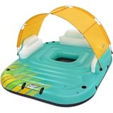 Bestway Hydro-Force "Sunny Lounge Island" 43407, Badeinsel türkis/gelb, 300 x 275 cm