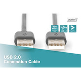 Digitus USB 2.0 Anschlusskabel USB-A (Stecker) > USB-A (Stecker) schwarz, 1,8 Meter