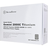 SilverStone Gemini 2000C Titanium, PC-Netzteil silber, 2000 Watt