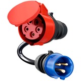 go-e Adapter für Gemini flex 11 kW, CEE rot Drehstrom 16A > CEE blau 16A schwarz, 30cm