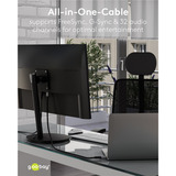 goobay Plus DisplayPort 2.0/2.1 Kabel, 16K @ 60Hz, 80 Gbit/s grau, 1 Meter