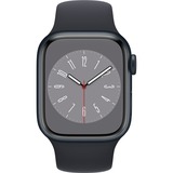 Apple Watch Series 8, Smartwatch nachtblau, 41 mm, Sportarmband, Aluminium-Gehäuse, LTE