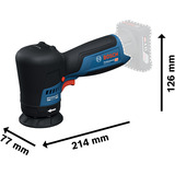 Bosch Professional Akku-Poliermaschine GPO 12V-77 Professional solo, 12Volt blau/schwarz, ohne Akku und Ladegerät