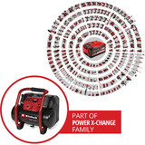 EINHELL Power X-Change Akku-Kompressor TE-AC 36/150 Li OF - Solo, 36Volt (2x18V) schwarz/rot, ohne Akku und Ladegerät