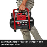 EINHELL Power X-Change Akku-Kompressor TE-AC 36/150 Li OF - Solo, 36Volt (2x18V) schwarz/rot, ohne Akku und Ladegerät