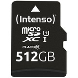 Intenso UHS-I Performance 512 GB microSDXC, Speicherkarte schwarz, UHS-I U1, Class 10