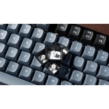 Keychron K8 Pro, Gaming-Tastatur schwarz/blau, DE-Layout, Gateron G Pro Brown, Hot-Swap, Aluminiumrahmen, RGB, PBT