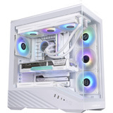 Lian Li Vector V100R, Tower-Gehäuse weiß, Tempered Glass x 2
