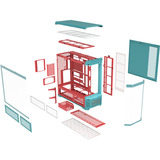 Thermaltake View 600 TG Mint Strawberry, Big-Tower-Gehäuse mint/beere, Tempered Glass