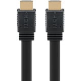 goobay High Speed HDMI 2.1 Flachkabel mit Ethernet 8K / 60 Hz schwarz, 1 Meter, 48 Gbit/s