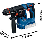 Bosch Professional Akku-Bohrhammer GBH 18V-18 X Professional solo, 18Volt blau/schwarz, ONECHUCK, ohne Akku und Ladegerät