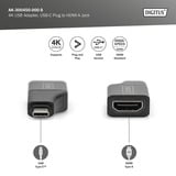 Digitus 4K USB Adapter, USB-C Stecker > HDMI A Buchse schwarz, 4K @ 30HZ