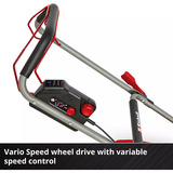 EINHELL Professional Akku-Rasenmäher GP-CM 36/47 S Li BL, 36Volt (2x18Volt) rot/schwarz, 4x Li-Ionen Akku 4,0Ah, mit Hinterradantrieb Vario Speed